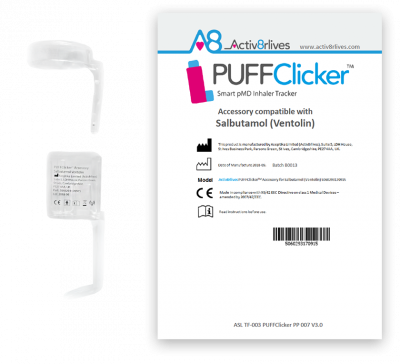 PUFFClicker Accessory compatible with Salbutamol (Ventolin®)